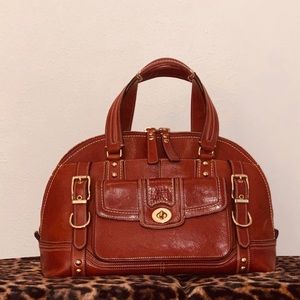 Vintage Coach Miranda Red Bordeaux Satchel